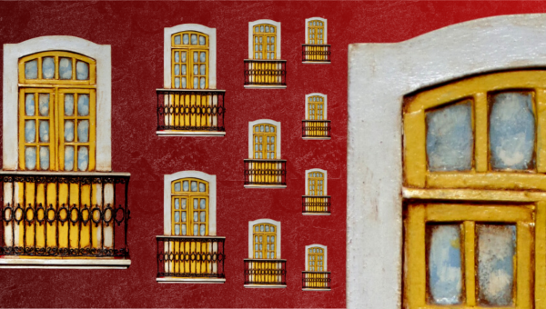 Varanda da Casa de Câmara e Cadeia de Aracati. Hélio Santos. Fotomontagem: Marciano Ponciano